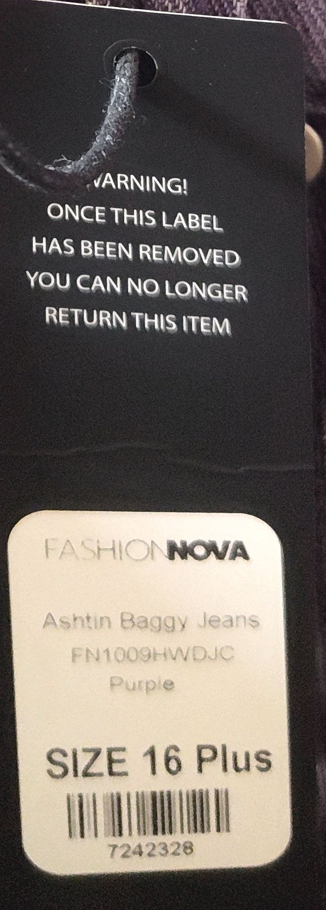 Fashion Nova  Ashtin Baggy Jeans