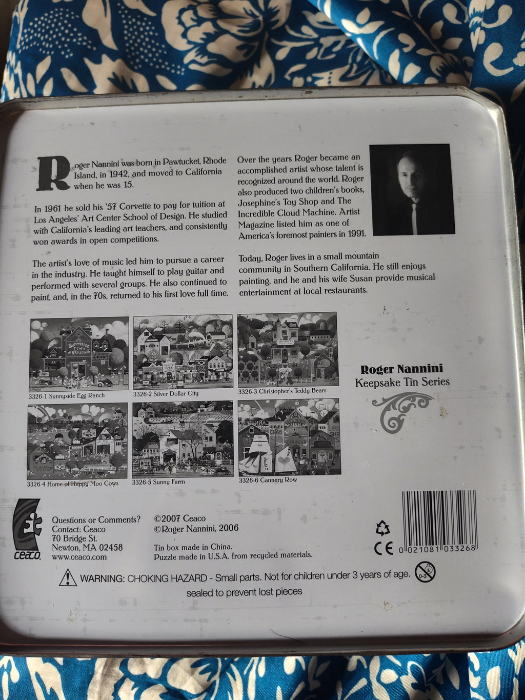Roger Nannini's Christopher's Teddy Bears collectible puzzle tin (1000pc)